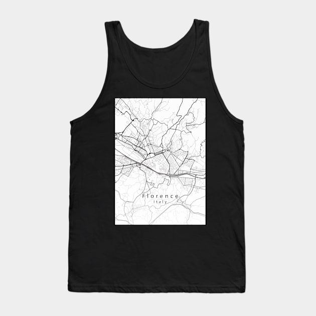 Florence Italy City Map Tank Top by Robin-Niemczyk